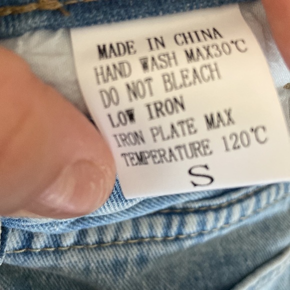 New Floral Celestial Sun Distressed High waist straight leg Ripped Jeans XL Boho - Picture 7 of 7